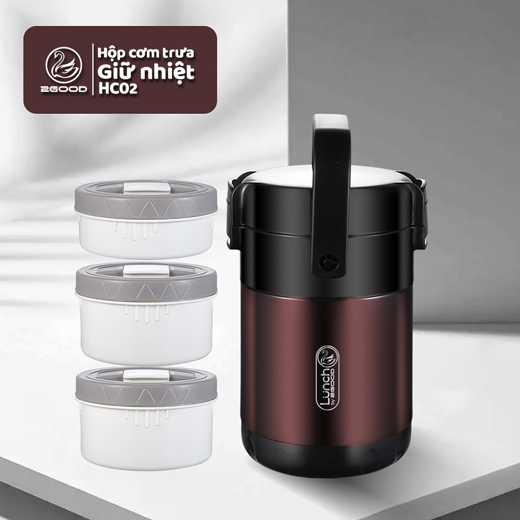 Hộp cơm giữ nhiệt 2GOOD HC-02 (2 lít) - Hàng Chính Hãng
