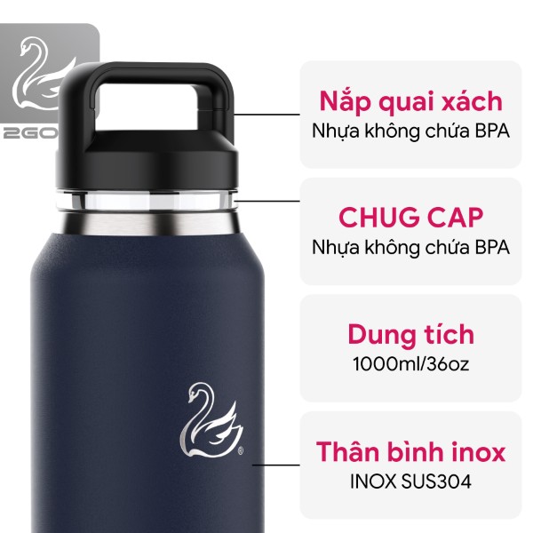 Bình Giữ Nhiệt 2GOOD Chug Cap CC-01 (1000ml)