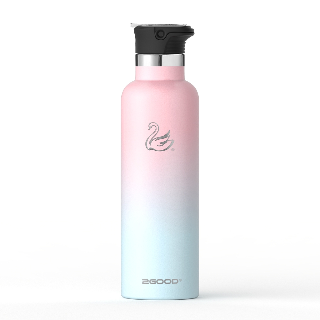 Bình giữ nhiệt 2GOOD Standard Mouth SM-02 621ml Strawlid (Cotton Candy)