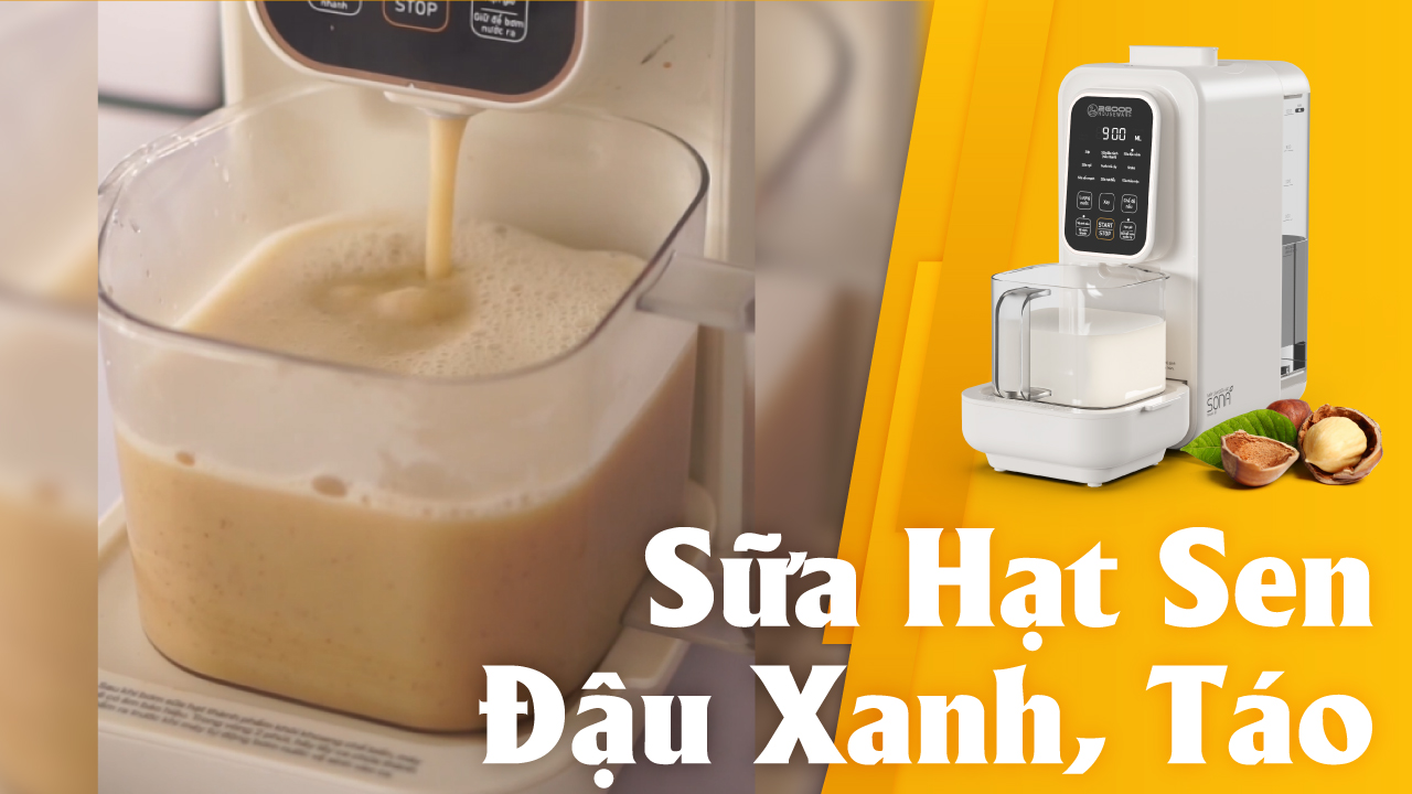 Làm Sữa Hạt Sen, Đậu Xanh, Táo Với Sona I8
