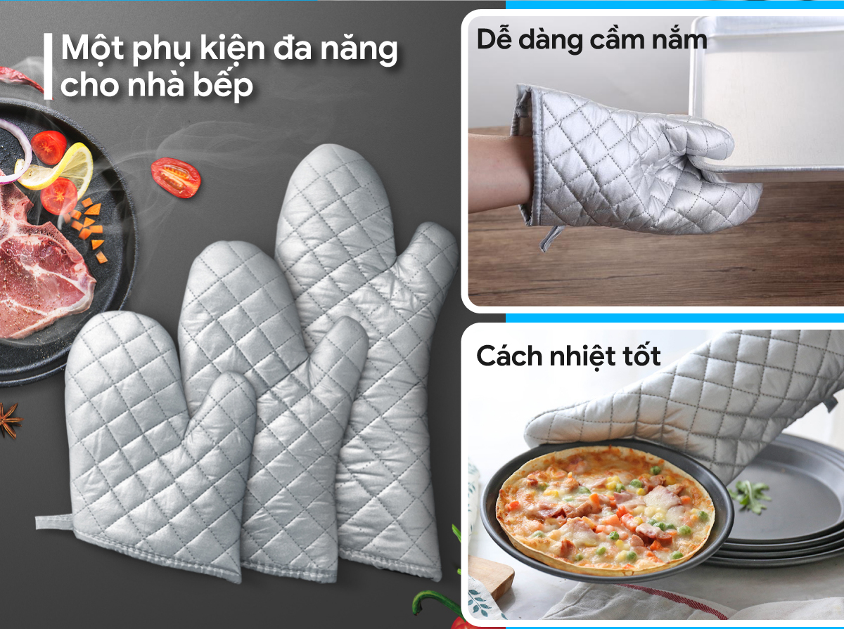 Găng Tay Nướng Bánh Cách Nhiệt Baking Gloves