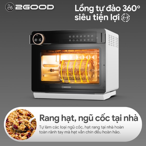 Nồi Chiên Không Dầu Kèm Hấp 2GOOD S100 (20 Lít)