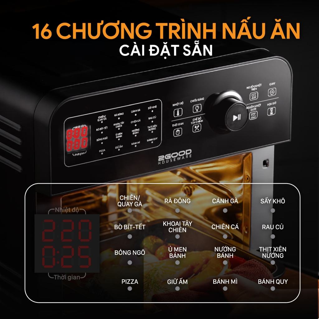Nồi Chiên Không Dầu 2GOOD Vortex S-20 Air Fryer Oven (14.5L)