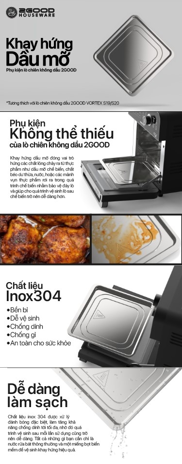 Khay Hứng Dầu NCKD 2GOOD S19*S20 (Inox 304)