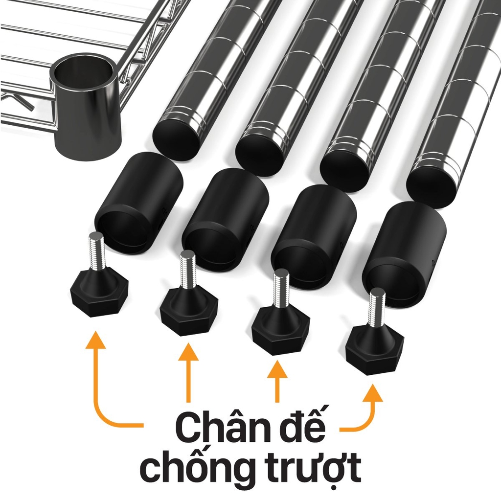 Kệ nồi chiên không dầu, Tiết kiệm diện tích, Lắp ráp dễ dàng
