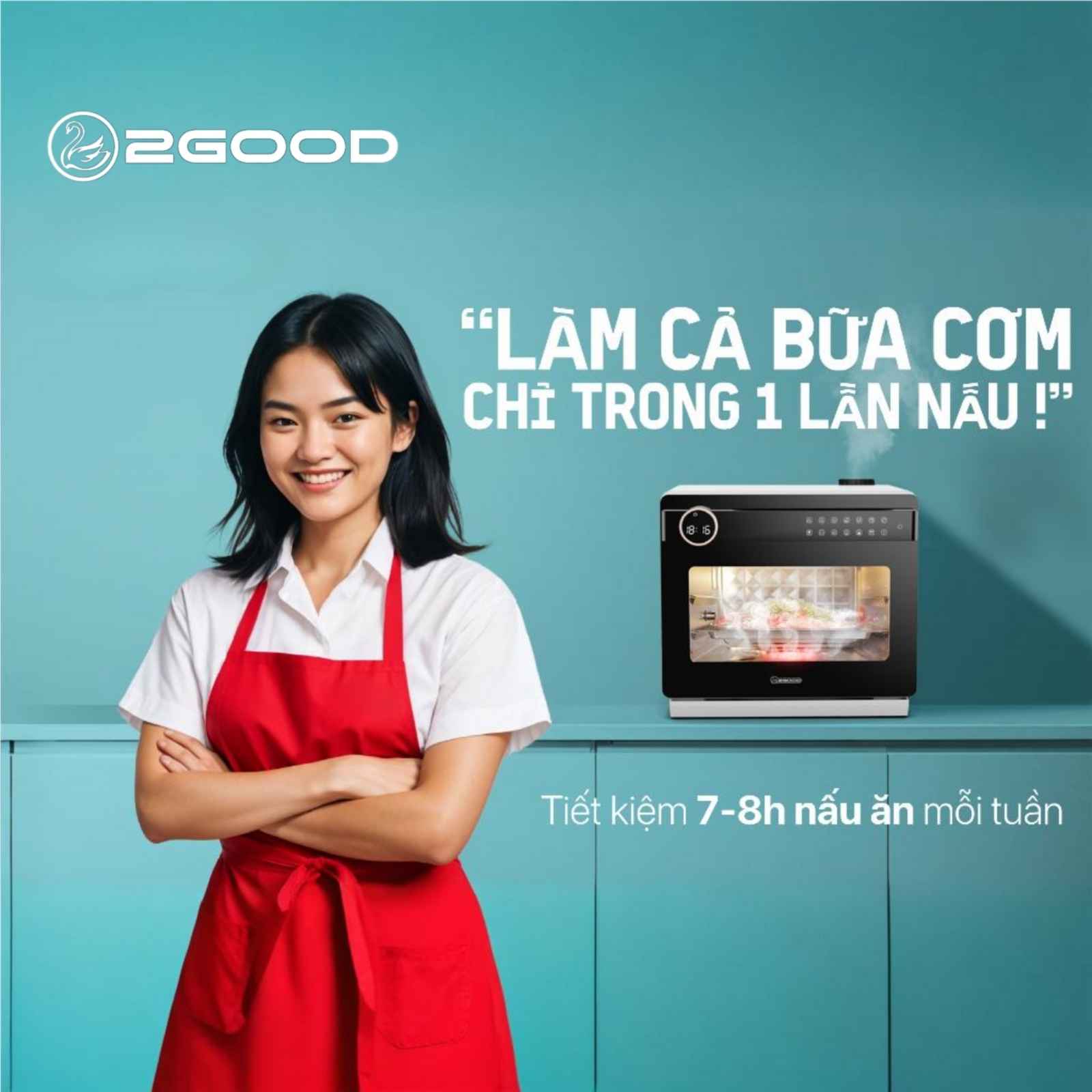 Làm Cả Bữa CơM CHỉ TRONG 1 Lần Nấu TIết KIệm 7-8 GIờ Hàng TUần Với Nồi CHIêN 2GooD s100