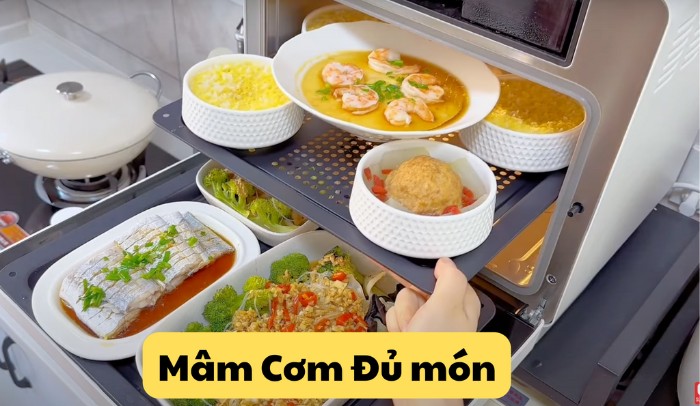 Nồi chiên hơi nước S100 nấu được cả 1 mâm cơm không cần nấu nhiều mẻ