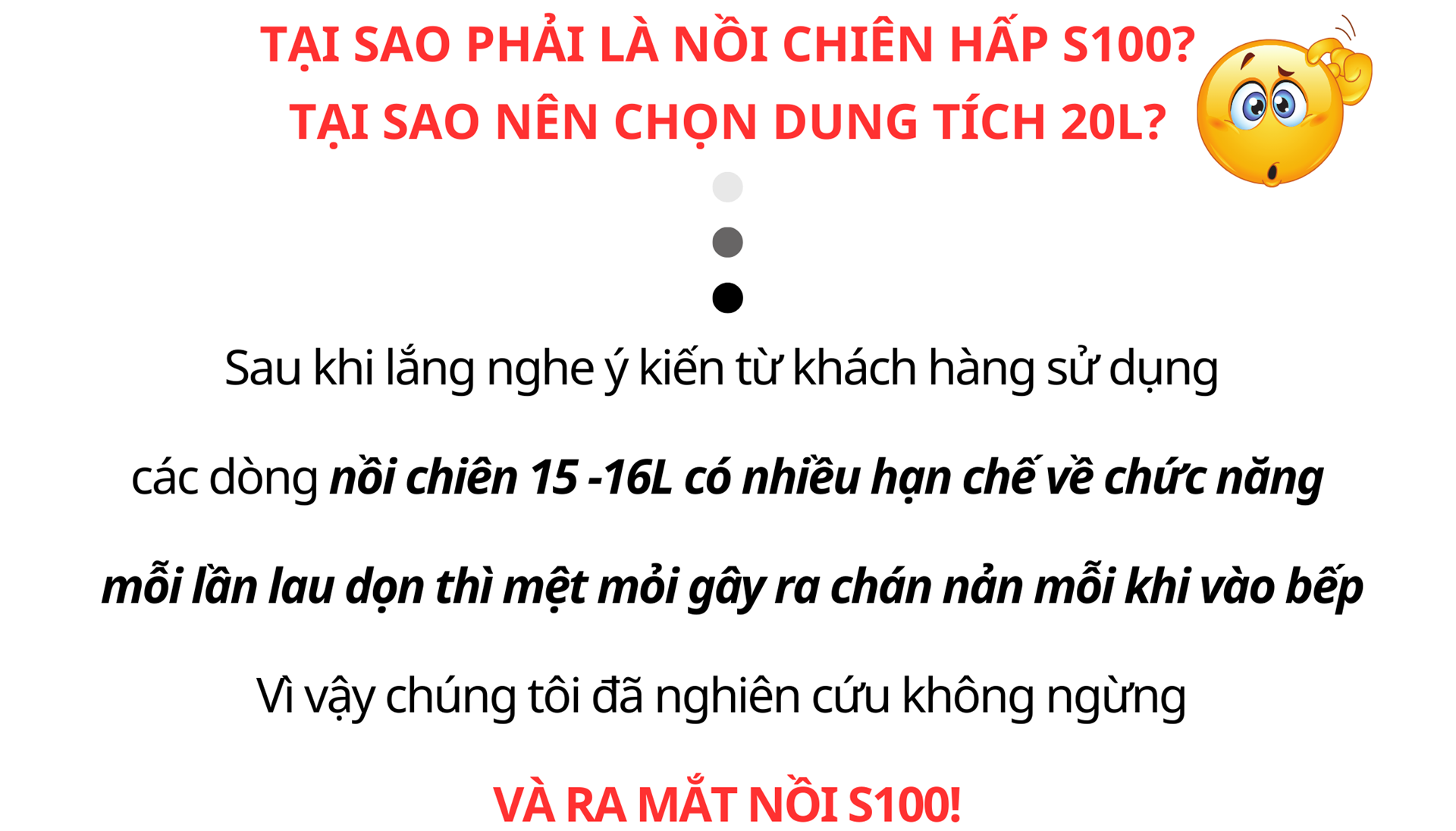 Hình ảnh text giải thích tại sao mọi người lại chọn đổi sang nồi chiên hơi nước 2GOOD S100