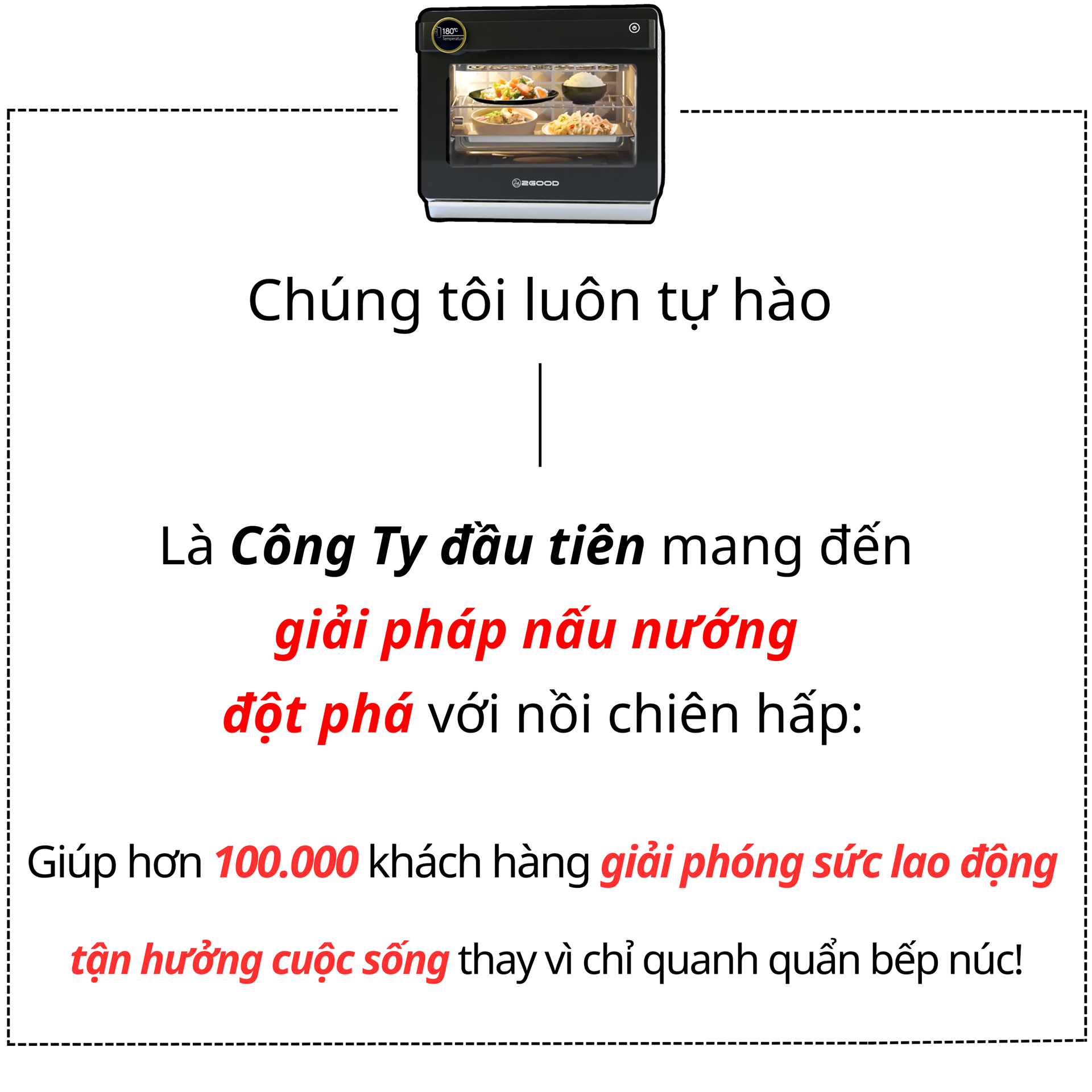 Hình ảnh text giải thích tại sao mọi người lại chọn đổi sang nồi chiên hơi nước 2GOOD S100