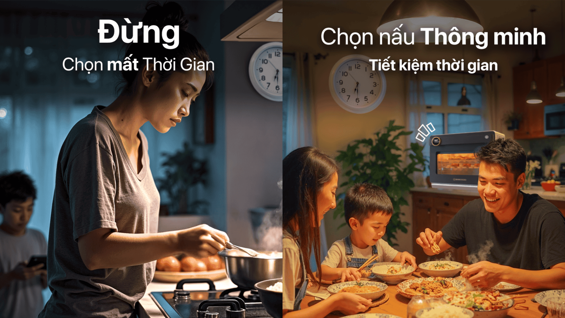 Đừng chọn nấu mất thời gian, hãy chọn nấu thông minh tiết kiệm thời gian 