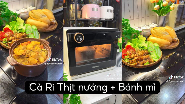 Công Thức Cà Ri Gà Ăn Kèm Với Bánh Mì Bằng Nồi S100