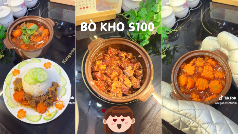 Công Thức Bò Kho Nồi Chiên Hơi Nước S100