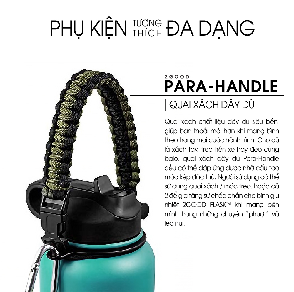 Quai xách Dây Dù bình giữ nhiệt 2GOOD Para Handle