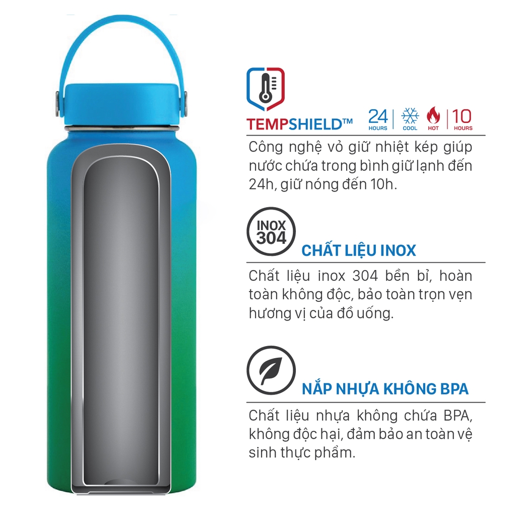 Bình giữ nhiệt 2GOOD Wide Mouth WM-01 900ml (Omre Jungle)