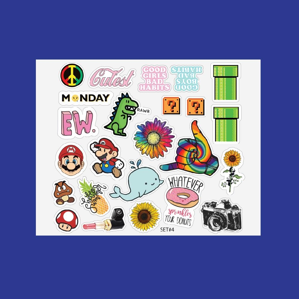 Bộ 6 Set Sticker trang trí đáng yêu