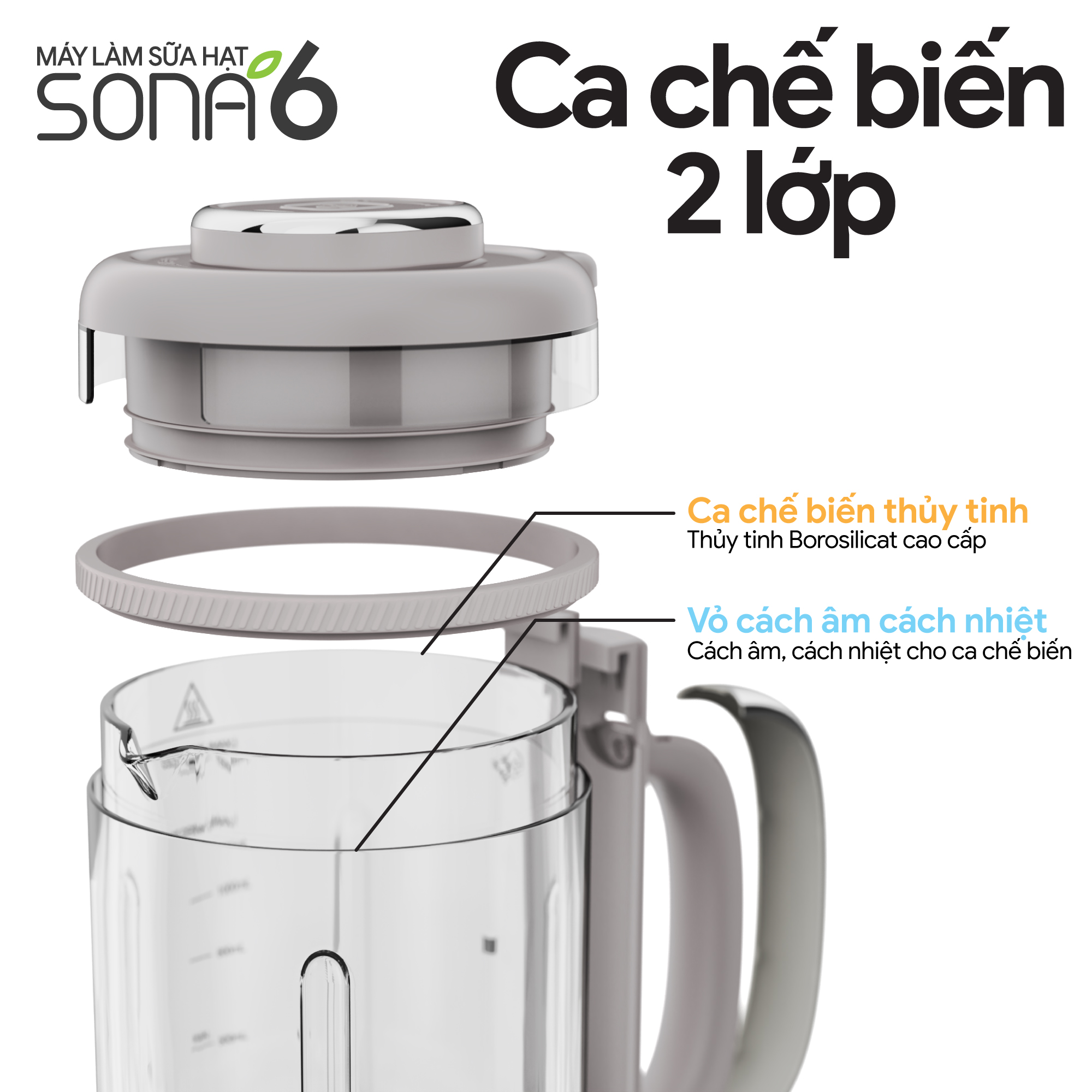 Máy Làm Sữa Hạt 2GOOD SONA 6 (1,8 lít)