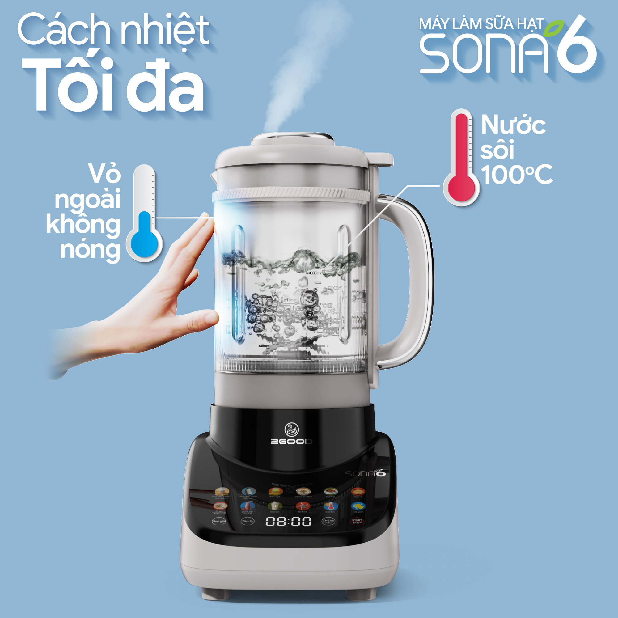 Máy Làm Sữa Hạt 2GOOD SONA 6 (1,8 lít)