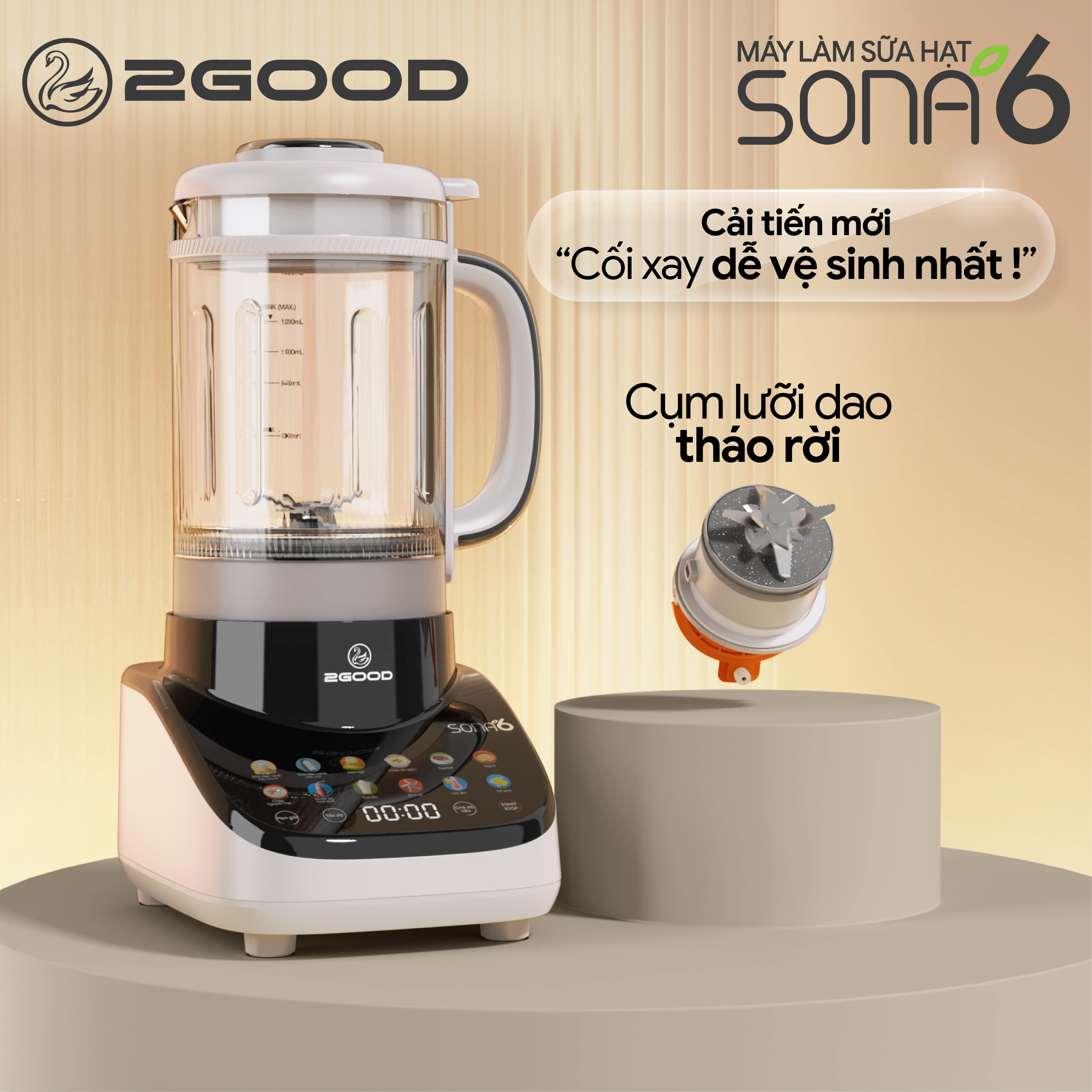 Máy Làm Sữa Hạt 2GOOD SONA 6 (1,8 lít)