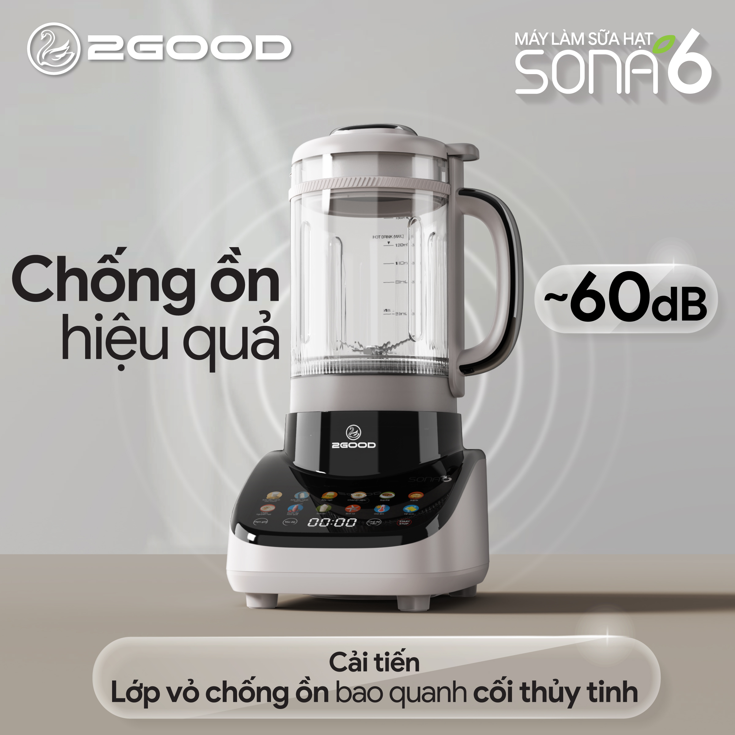 Máy Làm Sữa Hạt 2GOOD SONA 6 (1,8 lít)